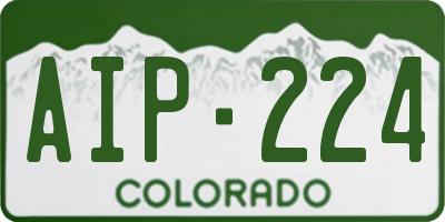 CO license plate AIP224