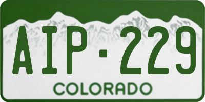 CO license plate AIP229