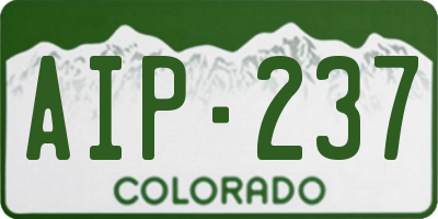 CO license plate AIP237