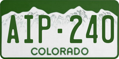 CO license plate AIP240