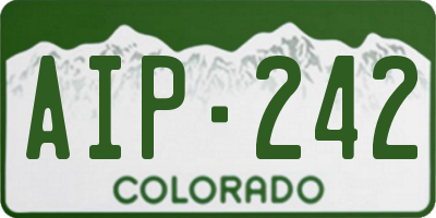 CO license plate AIP242