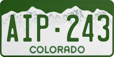 CO license plate AIP243