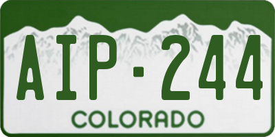 CO license plate AIP244