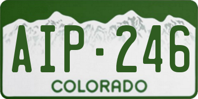 CO license plate AIP246