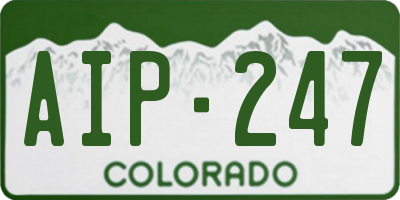 CO license plate AIP247