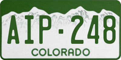 CO license plate AIP248