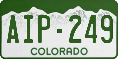 CO license plate AIP249
