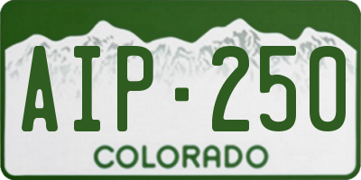 CO license plate AIP250