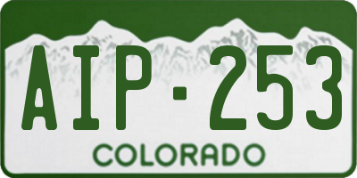 CO license plate AIP253