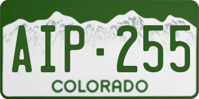 CO license plate AIP255