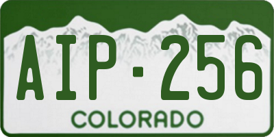 CO license plate AIP256