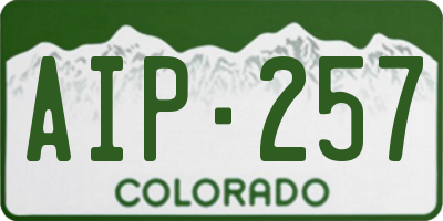 CO license plate AIP257