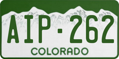 CO license plate AIP262