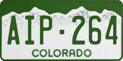 CO license plate AIP264
