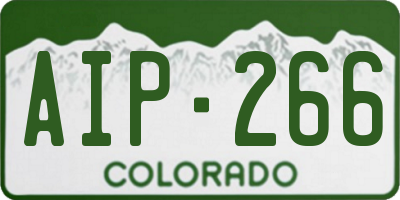 CO license plate AIP266