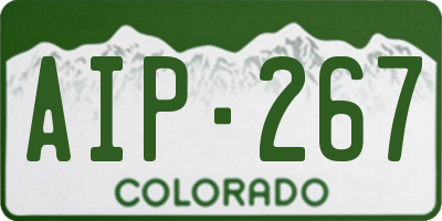 CO license plate AIP267