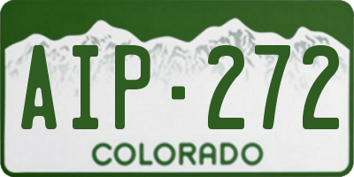 CO license plate AIP272
