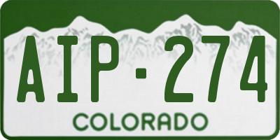 CO license plate AIP274