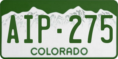 CO license plate AIP275