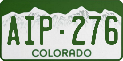 CO license plate AIP276