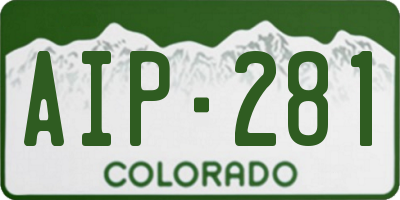 CO license plate AIP281