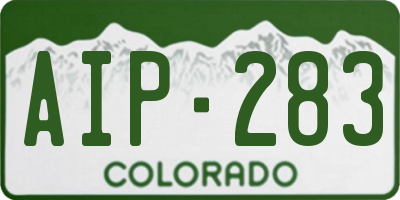 CO license plate AIP283