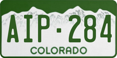 CO license plate AIP284
