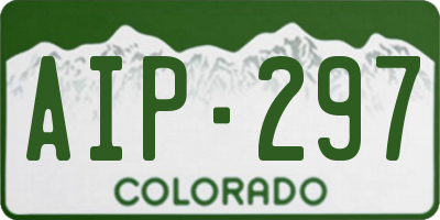 CO license plate AIP297
