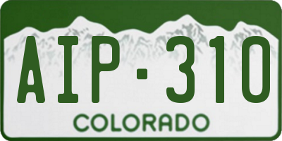 CO license plate AIP310