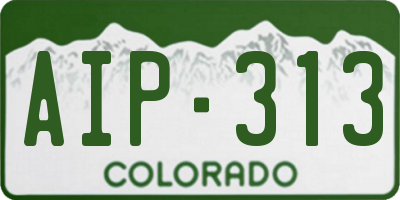 CO license plate AIP313