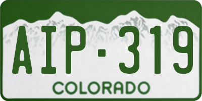 CO license plate AIP319