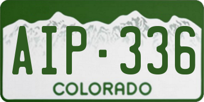 CO license plate AIP336