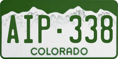 CO license plate AIP338