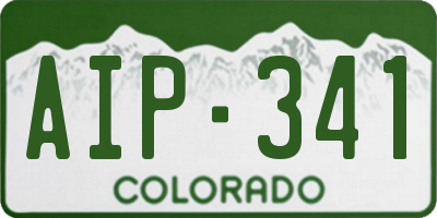CO license plate AIP341