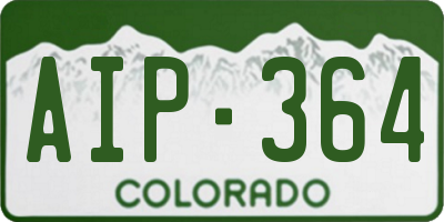 CO license plate AIP364