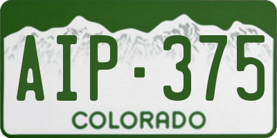 CO license plate AIP375