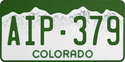 CO license plate AIP379