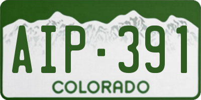 CO license plate AIP391