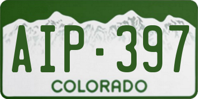 CO license plate AIP397
