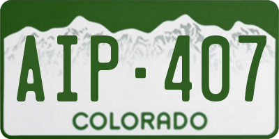CO license plate AIP407