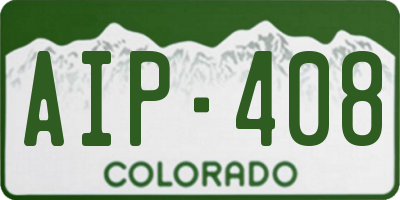 CO license plate AIP408