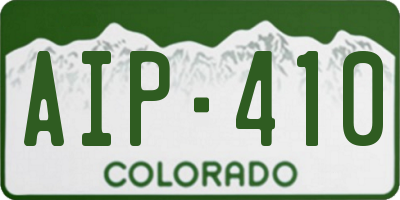 CO license plate AIP410