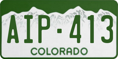 CO license plate AIP413