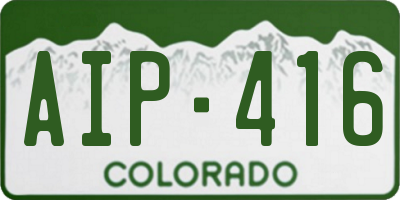 CO license plate AIP416