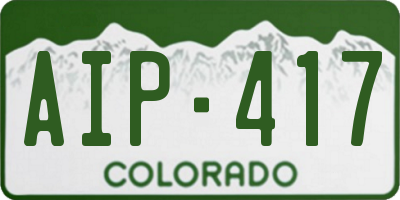 CO license plate AIP417