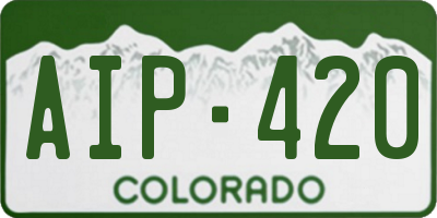 CO license plate AIP420