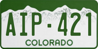 CO license plate AIP421