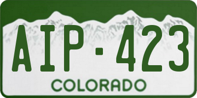 CO license plate AIP423