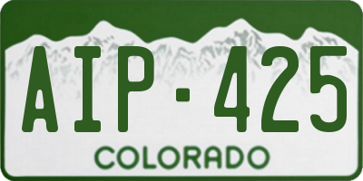 CO license plate AIP425