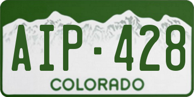 CO license plate AIP428